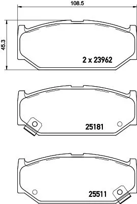 MINTEX MINTEX MDB3397 1x MINTEX MDB3397 Brake Pad Set 