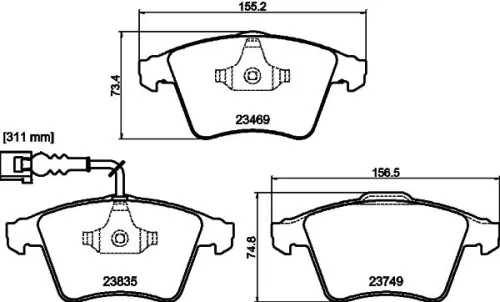 MINTEX MINTEX MDB3411 1x MINTEX MDB3411 Brake Pad Set 