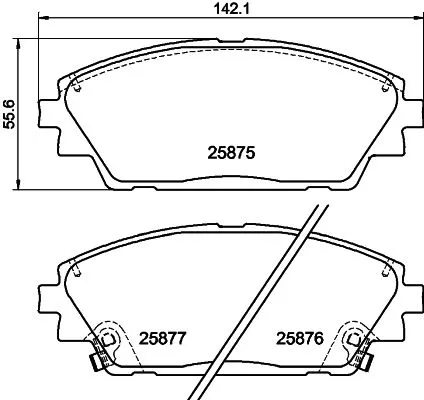 1x MINTEX MDB3417 Brake Pad Set