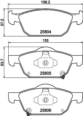 MINTEX MINTEX MDB3418 1x MINTEX MDB3418 Brake Pad Set 