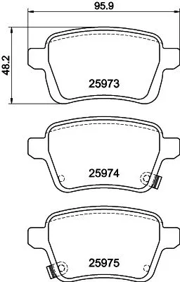 1x MINTEX MDB3423 Brake Pad Set