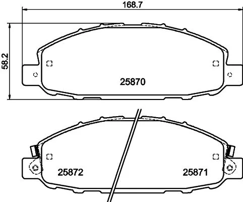 1x MINTEX MDB3428 Brake Pad Set