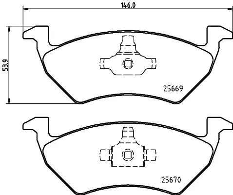 MINTEX MINTEX MDB3434 1x MINTEX MDB3434 Brake Pad Set 