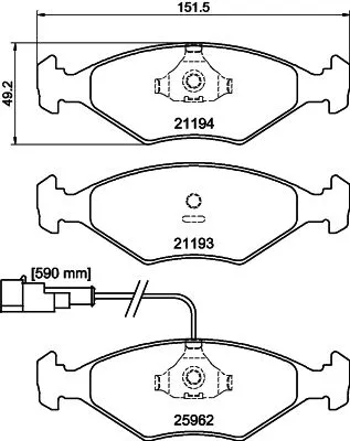 MINTEX MINTEX MDB3436 1x MINTEX MDB3436 Brake Pad Set 