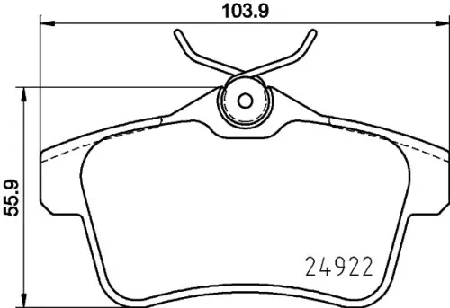 1x MINTEX MDB3444 Brake Pad Set