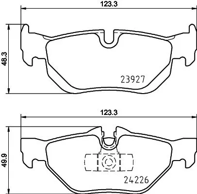 1x MINTEX MDB3449 Brake Pad Set