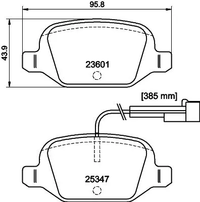 1x MINTEX MDB3451 Brake Pad Set