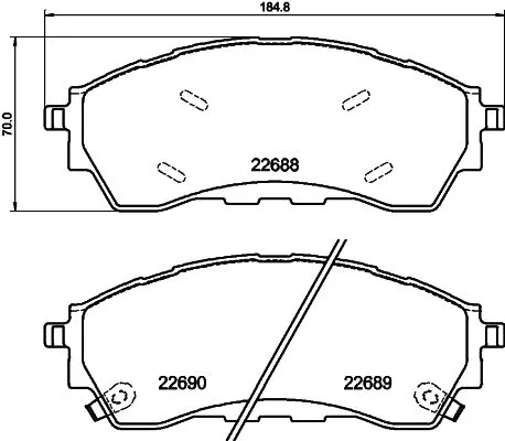 MINTEX MINTEX MDB3454 1x MINTEX MDB3454 Brake Pad Set 