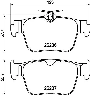 1x  MINTEX Brake Pad Set