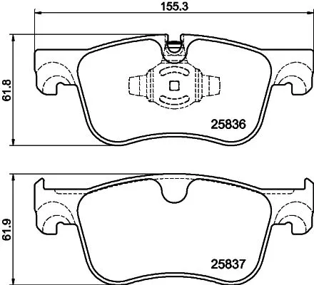 1x MINTEX MDB3489 Brake Pad Set
