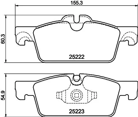 1x MINTEX MDB3490 Brake Pad Set