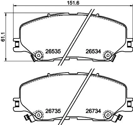 MINTEX MINTEX MDB3527 1x MINTEX MDB3527 Brake Pad Set 