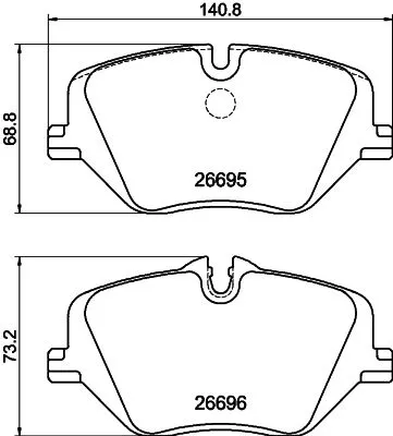 1x  MINTEX Brake Pad Set