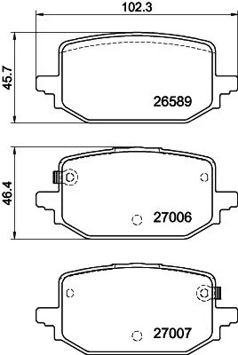 MINTEX MINTEX MDB3552 1x MINTEX MDB3552 Brake Pad Set 