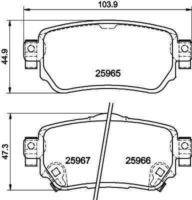 MINTEX MINTEX MDB3675 1x MINTEX MDB3675 Brake Pad Set 