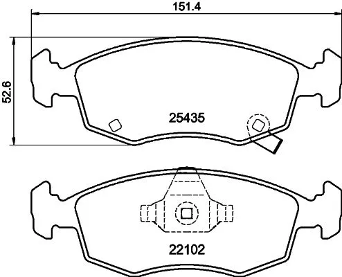 MINTEX MINTEX MDB3726 1x MINTEX MDB3726 Brake Pad Set 