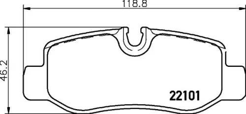 1x MINTEX MDB3739 Brake Pad Set