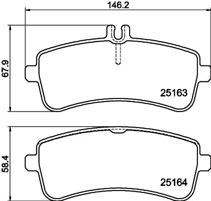1x MINTEX MDB3746 Brake Pad Set