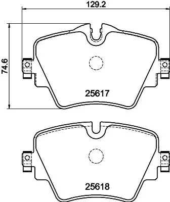 1x MINTEX MDB3757 Brake Pad Set