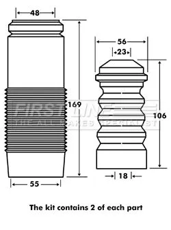  FIRST LINE Dust Cover Kit shock absorber