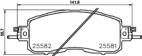 1x  MINTEX Brake Pad Set