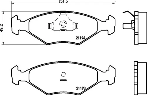 1x MINTEX MDB3785 Brake Pad Set
