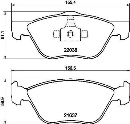 MINTEX MINTEX MDB3796 1x MINTEX MDB3796 Brake Pad Set 