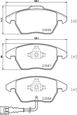 1x  MINTEX Brake Pad Set