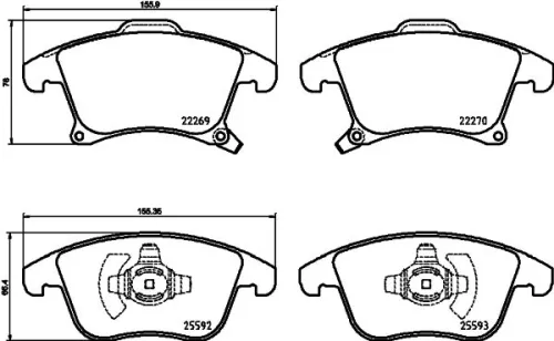 MINTEX MINTEX MDB3826 1x MINTEX MDB3826 Brake Pad Set 