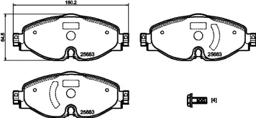 1x  MINTEX Brake Pad Set
