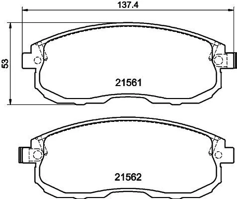 MINTEX MINTEX MDB3838 1x MINTEX MDB3838 Brake Pad Set 