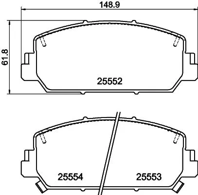 MINTEX MINTEX MDB3840 1x MINTEX MDB3840 Brake Pad Set 
