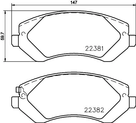 MINTEX MINTEX MDB3860 1x MINTEX MDB3860 Brake Pad Set 