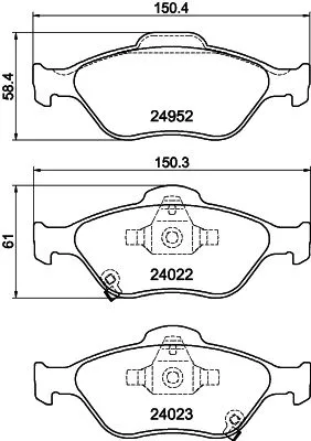 MINTEX MINTEX MDB3870 1x MINTEX MDB3870 Brake Pad Set 