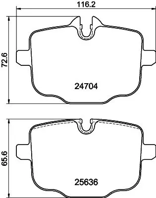 1x MINTEX MDB3894 Brake Pad Set