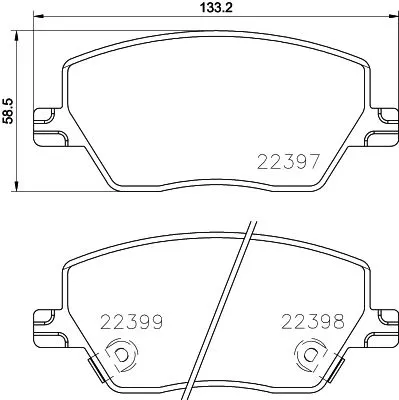 1x MINTEX MDB3896 Brake Pad Set