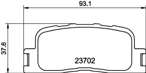 1x MINTEX MDB3905 Brake Pad Set