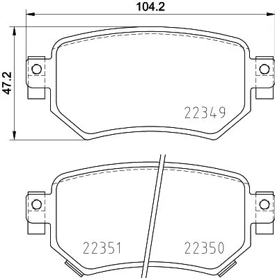 1x MINTEX MDB3934 Brake Pad Set