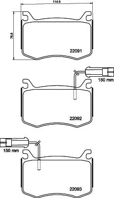 1x MINTEX MDB3941 Brake Pad Set