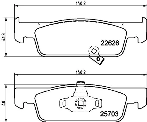MINTEX MINTEX MDB3985 1x MINTEX MDB3985 Brake Pad Set 