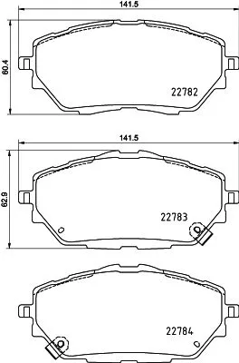 1x MINTEX MDB4014 Brake Pad Set