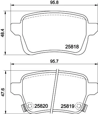 1x MINTEX MDB4030 Brake Pad Set