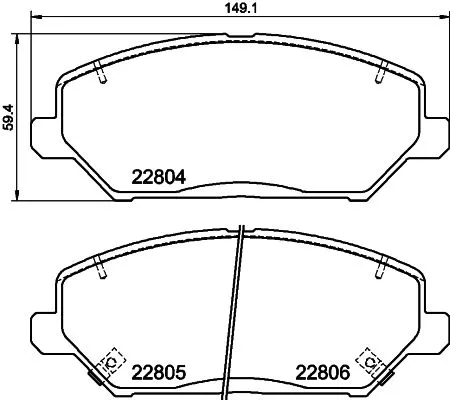 MINTEX MINTEX (MDB4033) 1x MINTEX MDB4033 Brake Pad Set 