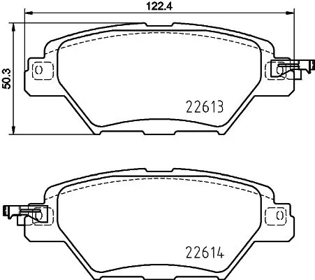 1x MINTEX MDB4087 Brake Pad Set