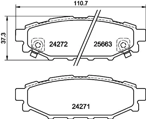 1x  MINTEX Brake Pad Set