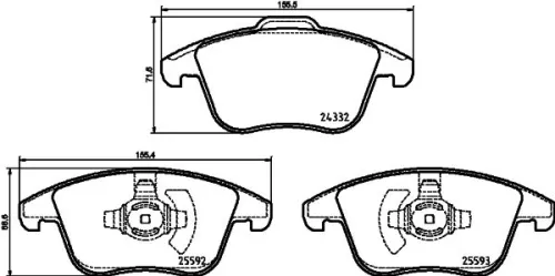 1x  MINTEX Brake Pad Set