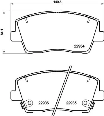 1x MINTEX MDB4115 Brake Pad Set