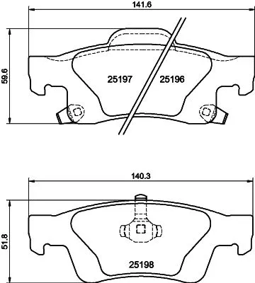 MINTEX MINTEX (MDB4132) 1x MINTEX MDB4132 Brake Pad Set 