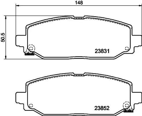 1x MINTEX MDB4133 Brake Pad Set