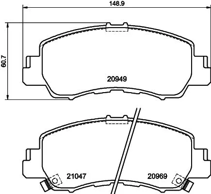 MINTEX MINTEX (MDB4143) 1x MINTEX MDB4143 Brake Pad Set 